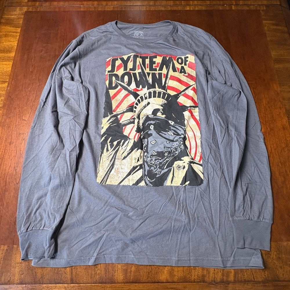 System of‎ a Down Statue of Liberty Band Long Sleeve Tee Size Large